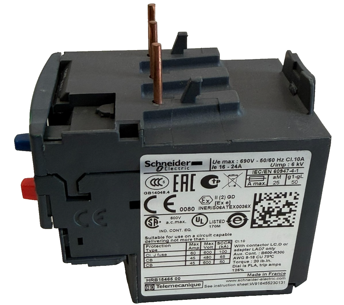 NEW SCHNEIDER ELECTRIC LRD22 OVERLOAD RELAY - Image 5