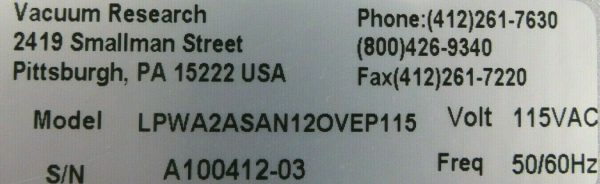 NEW VACUUM RESEARCH LPWA2ASAN12OVEP115 GATE VALVE - Image 6