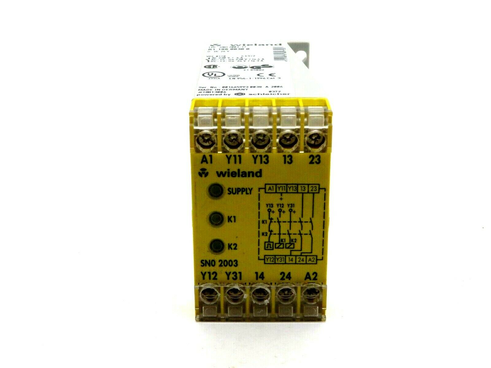 NEW WIELAND SCHLEICHER SNO 2003-17 SAFETY RELAY SNO200317 - Image 5