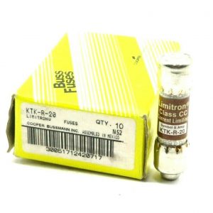 10 NEW BUSSMANN LIMITRON KTK-R-20 FUSES KTKR20