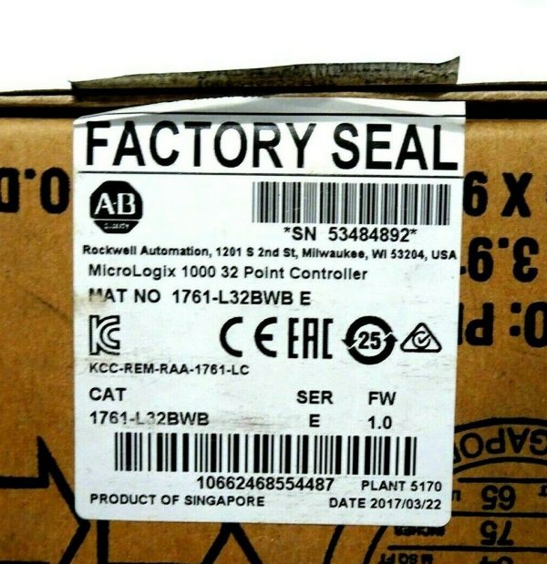 NEW ALLEN BRADLEY 1761-L32BWB MICROLOGIX 1000 SER.E 1761L32BWB - Image 4