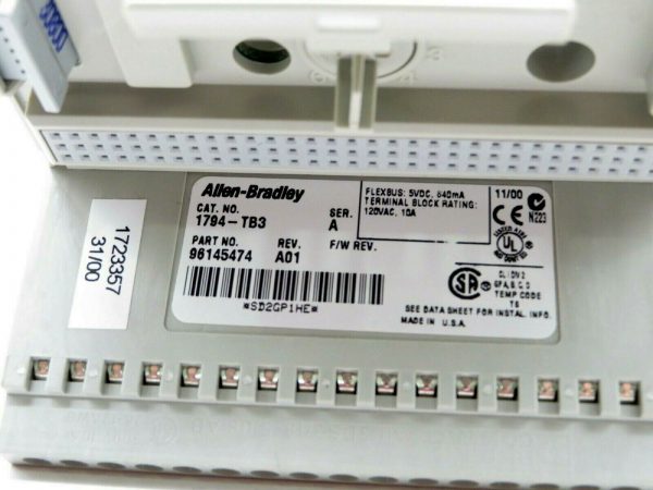 NEW ALLEN BRADLEY 1794-TB3 TERMINAL BASE SERIES A 1794TB3 - Image 3