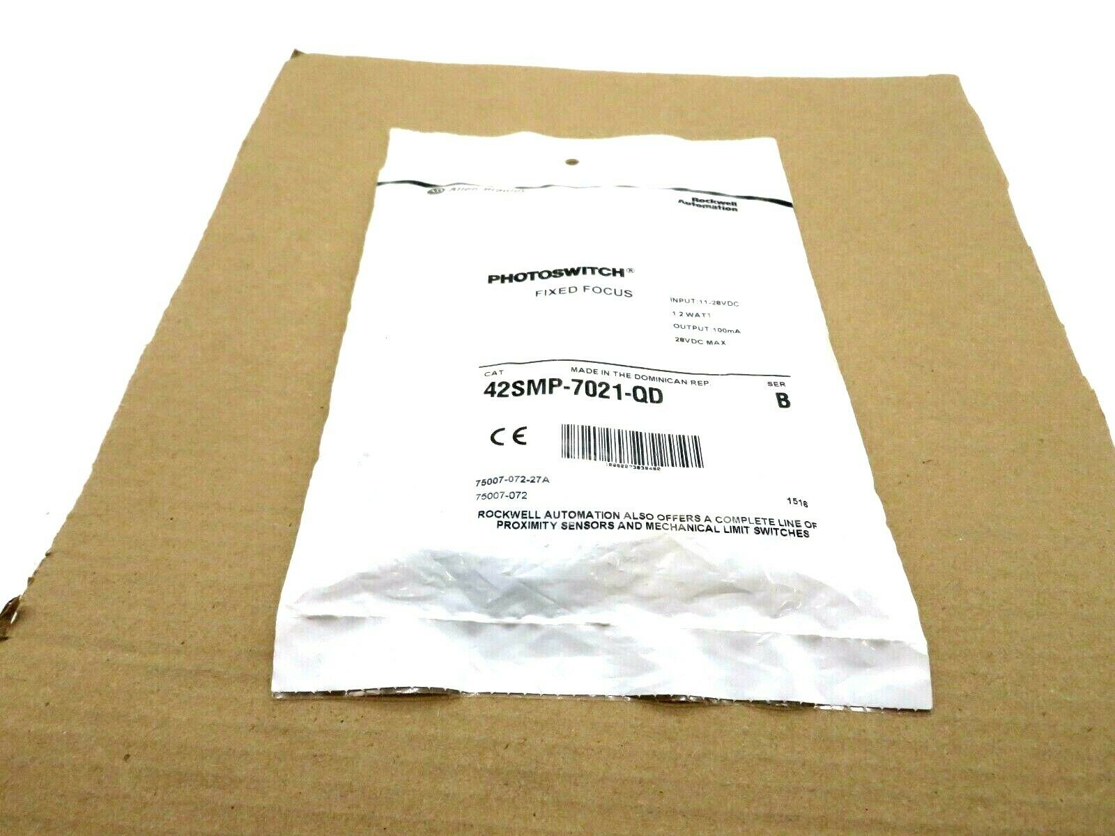 NEW ALLEN BRADLEY PHOTOSWITCH 42SMP-7021-QD SENSOR SERIES B 42SMP7021QD - Image 3
