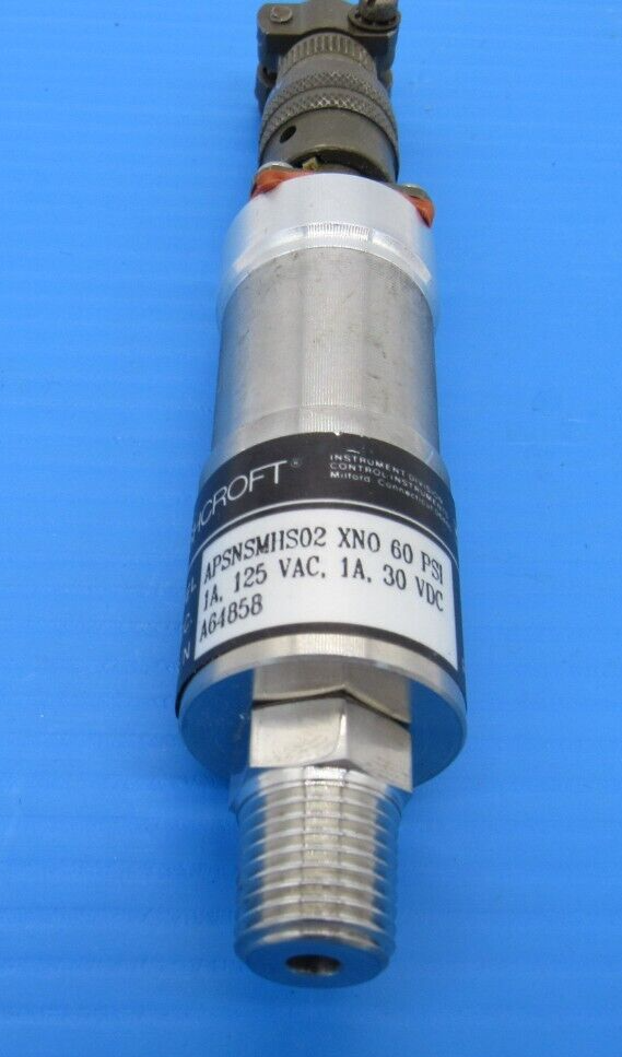 NEW ASHCROFT APSNSMHSO2XNO PRESSURE SWITCH 60PSI 1AMP 125VAC - Image 3