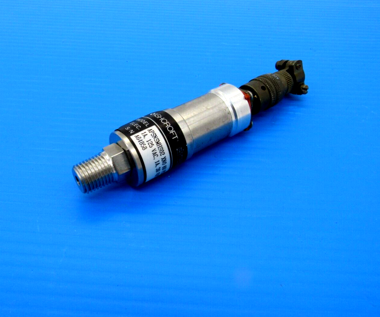 NEW ASHCROFT APSNSMHSO2XNO PRESSURE SWITCH 60PSI 1AMP 125VAC