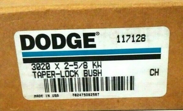 NEW DODGE 3020 X 2-5 /8 TAPER LOCK BUSHING 117128 3020X258 - Image 3
