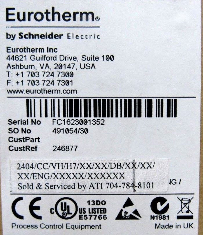 NEW EUROTHERM 2404/CC/VH/H7/XX/XX/DB TEMPERATURE CONTROL 2404CCVHH7XXXXDB - Image 5