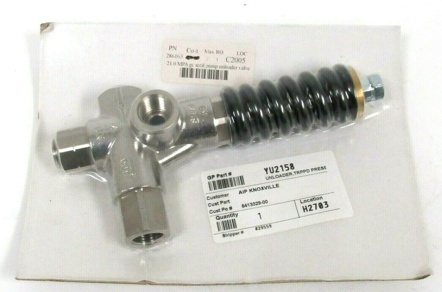 NEW GENERAL PUMP YU2158 UNLOADER VALVE SB Industrial Supply, Inc.
