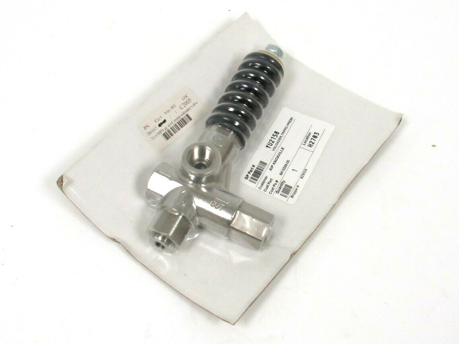 NEW GENERAL PUMP YU2158 UNLOADER VALVE SB Industrial Supply, Inc.