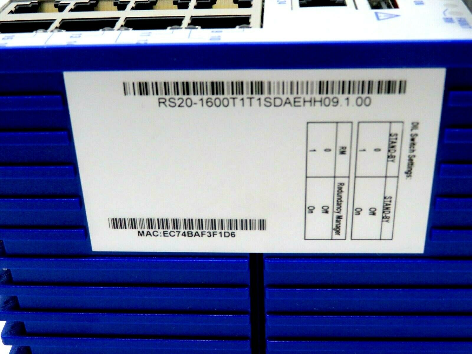 NEW HIRSCHMANN RS20-1600T1T1SDAEHH09.1.00 RS20 RAIL SWITCH RS201600T1T1SDAEHH091 - Image 5