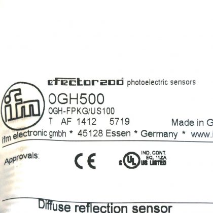 NEW IFM EFECTOR OGH500 DIFFUSE SENSOR 0GH-FPKG/US100