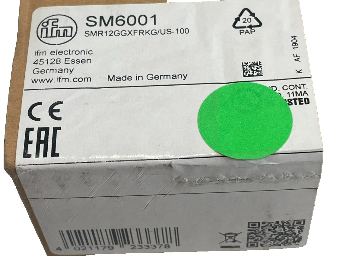 NEW IFM SMR12GGXFRKG/US-100-SM6001 FLOW METER SMR12GGXFRKGUS100 SM6001 - Image 3