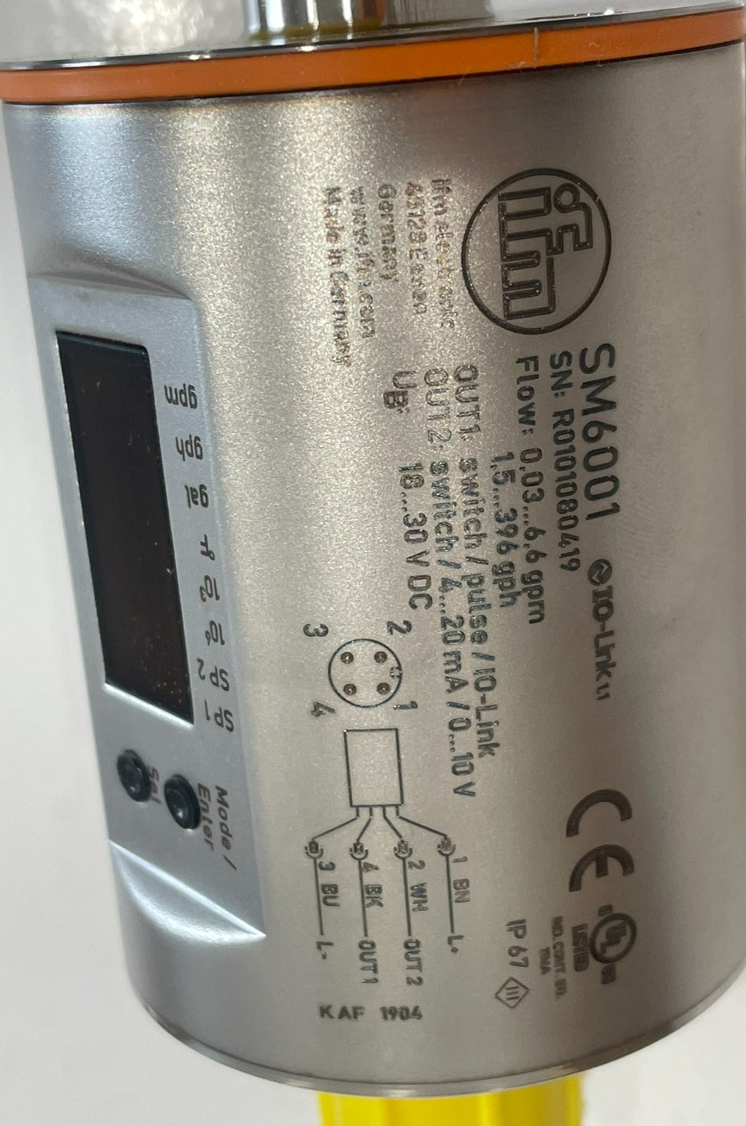 NEW IFM SMR12GGXFRKG/US-100-SM6001 FLOW METER SMR12GGXFRKGUS100 SM6001 - Image 5