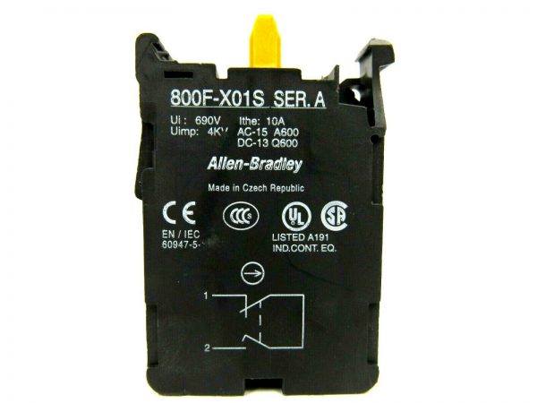 NEW LOT OF 5 ALLEN BRADLEY 800F-X01S CONTACT BLOCK SER.A 800FX01S - Image 4