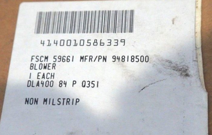 NEW ROTRON UNIVERSAL 94818500 HF1H011N BLOWER SER.11SA 3300 R.P.M. 1 PHASE .4 HP - Image 5