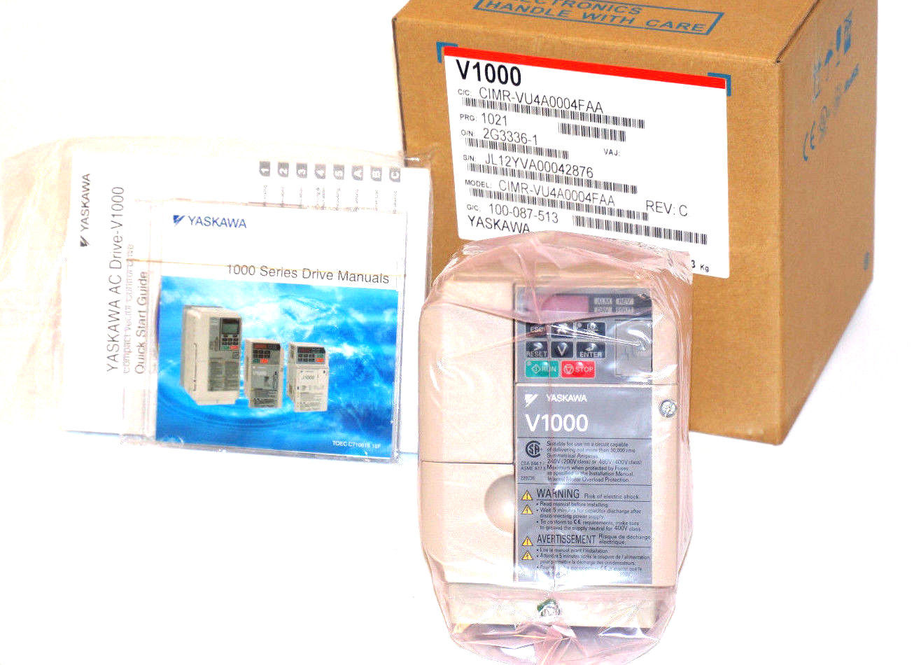 NEW YASKAWA CIMR-VU4A0004FAA REV: C VARIABLE FREQUENCY DRIVE CIMRVU4A0004FAA