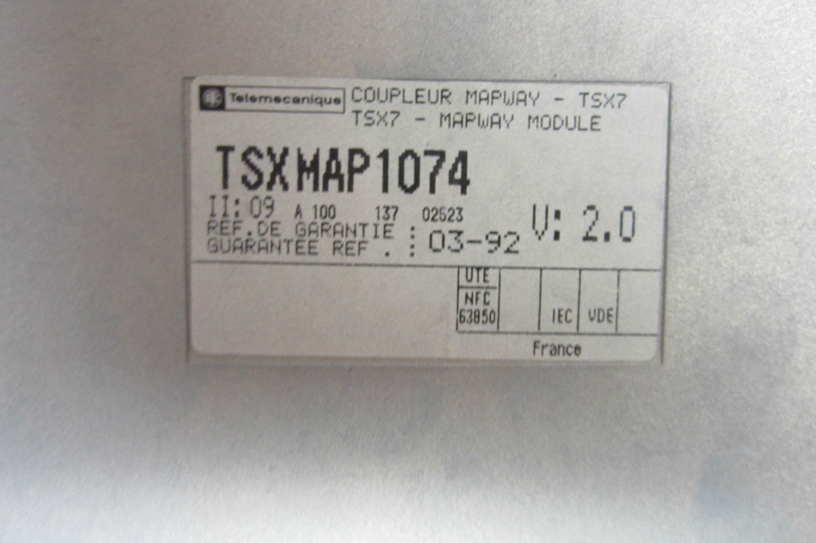 TELEMECANIQUE TSX-MAP-1074 COMMUNICATION MODULE TSXMAP1074 - Image 3
