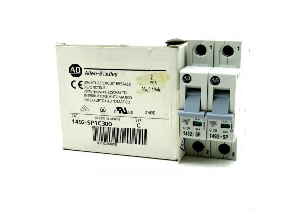 NEW 2 PCS ALLEN BRADLEY 1492-SP1C-300 CIRCUIT BREAKER 1492SP1C300 SER C - Image 3