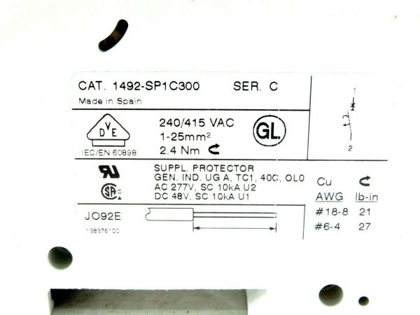 NEW 2 PCS ALLEN BRADLEY 1492-SP1C-300 CIRCUIT BREAKER 1492SP1C300 SER C - Image 4