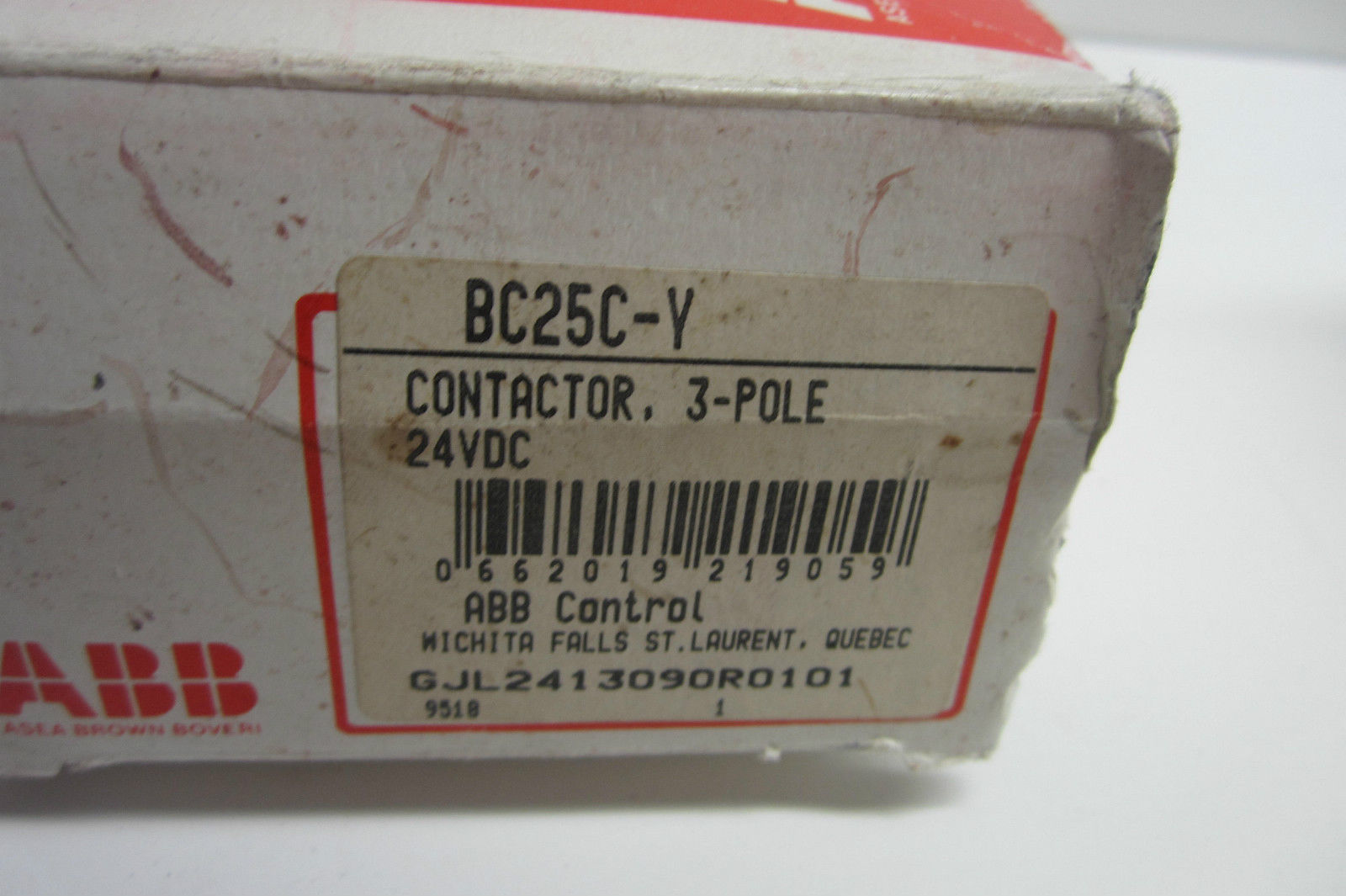 NEW ABB BC25C-Y CONTACTOR BC25CY - SB Industrial Supply, Inc.
