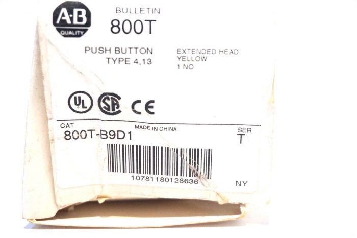 NEW ALLEN BRADLEY 800T-B9D1 PUSH BUTTON SER.T 800TB9D1 - Image 3
