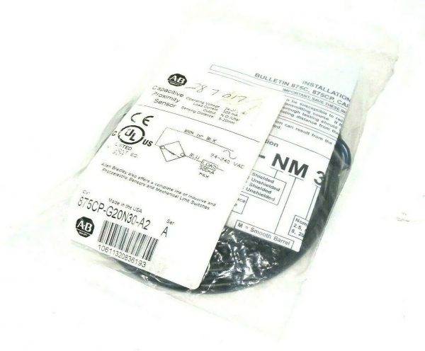 NEW ALLEN BRADLEY 875CP-G20N30-A2 PROXIMITY SENSOR SER.A 875CPG20N30A2