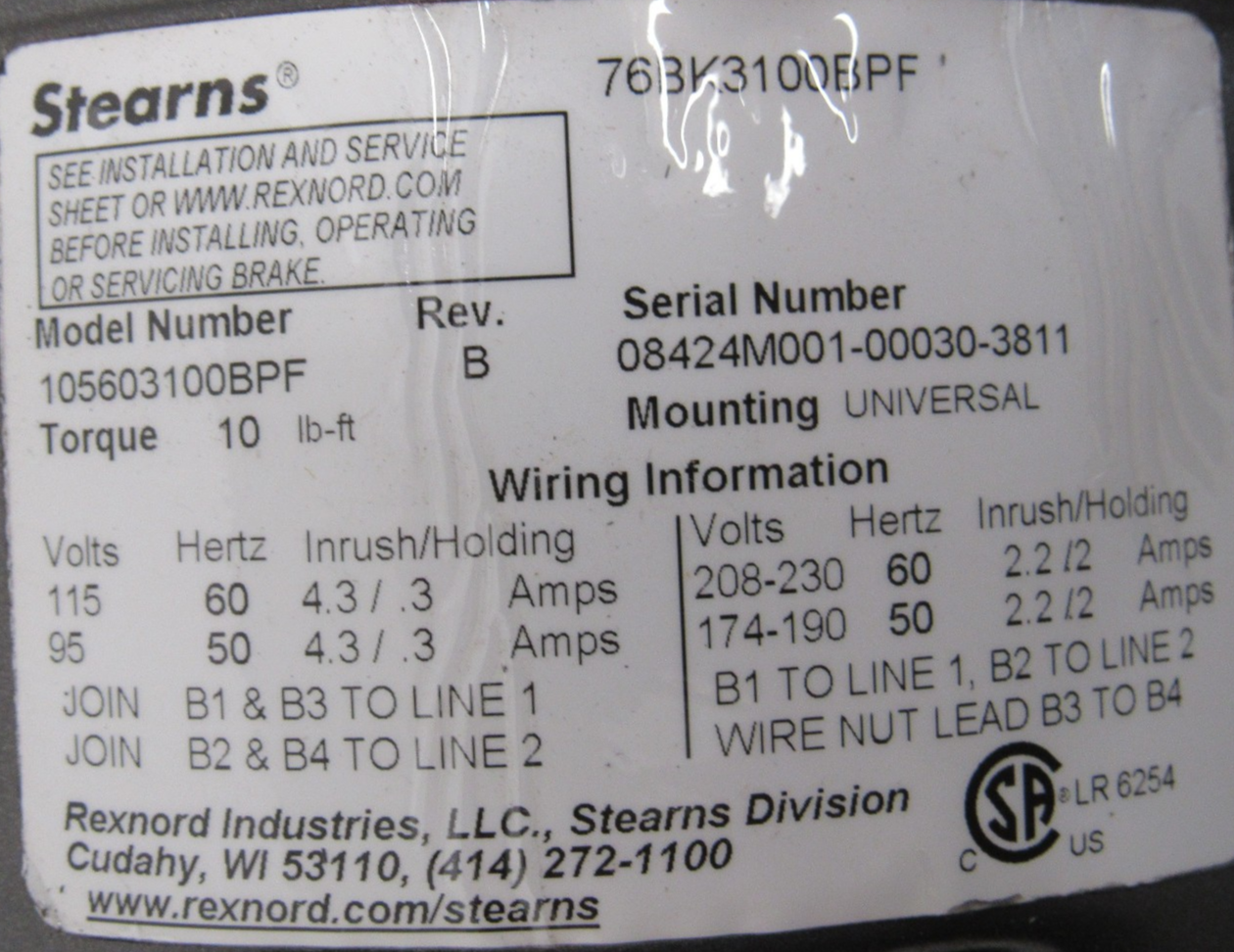 NEW BALDOR VBM3558T BRAKE MOTOR 2HP 208-230/460V 1735RPM 7/8" DIA. - Image 4