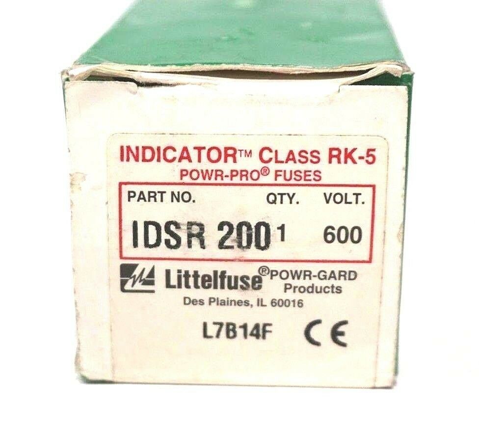 NEW LITTELFUSE IDSR 200 FUSE IDSR200 - SB Industrial Supply, Inc.