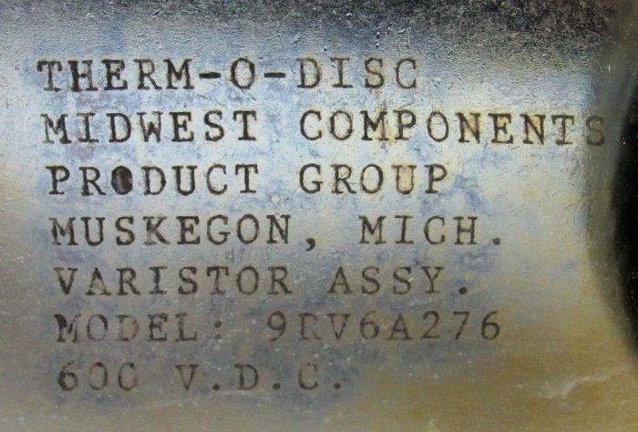 NEW MIDWEST COMPONENTS 9RV6A276 VARISTOR ASSEMBLY 600VDC - Image 4