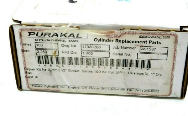 NEW PURAKAL CYLINDERS SERIES 100 BORE 3.250 REPAIR KIT FOR 3.25" X 12" STROKE - Image 3
