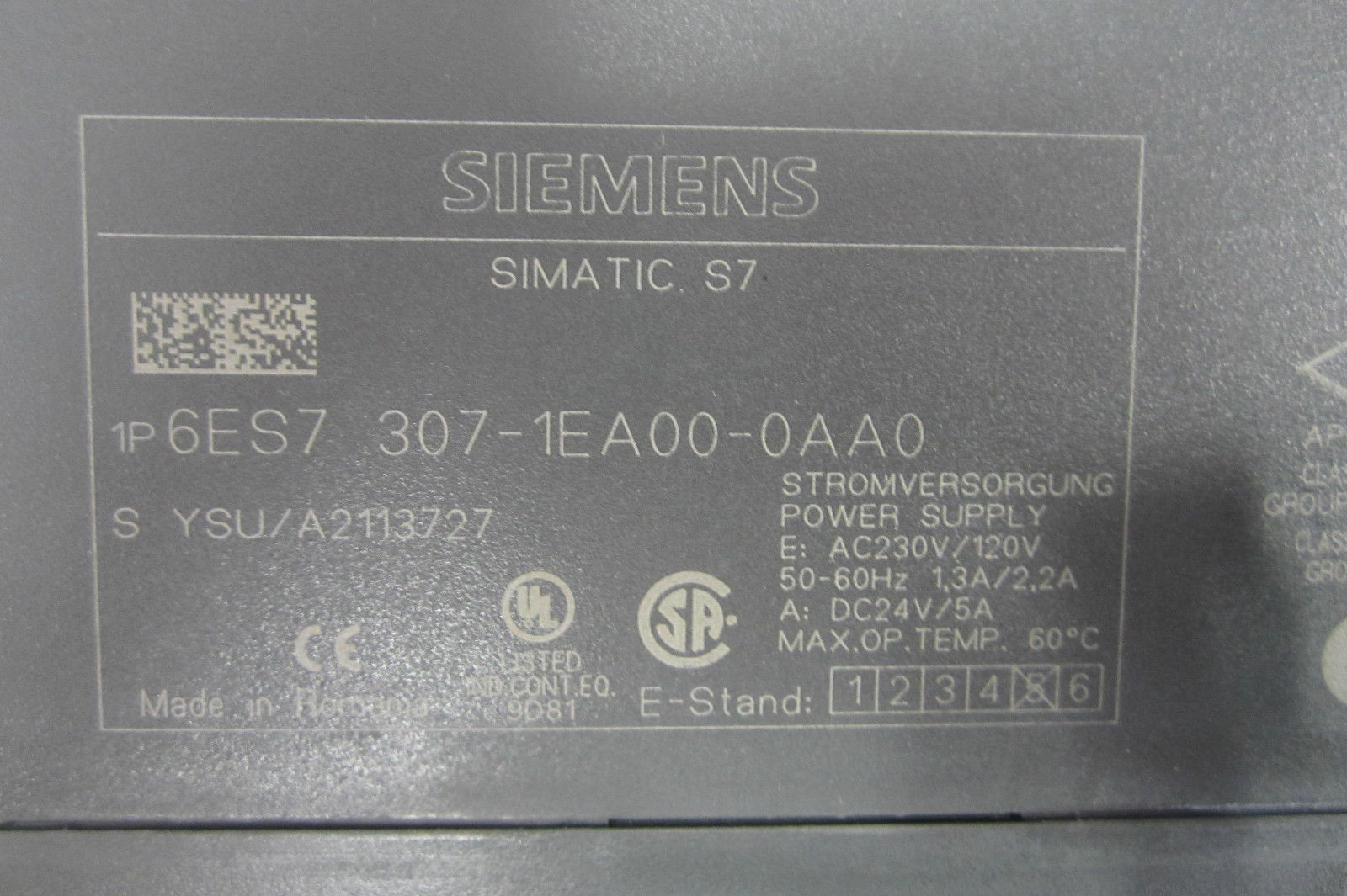 NEW SIEMENS 6ES7 307-1EA00-0AA0 POWER SUPPLY 6ES73071EA000AA0 - Image 3