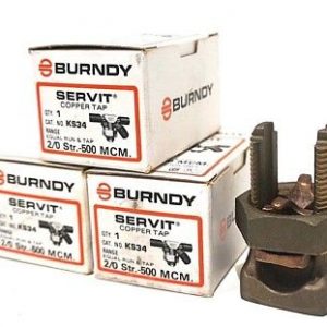 3 NEW BURNDY KS34 COPPER SPLIT BOLT
