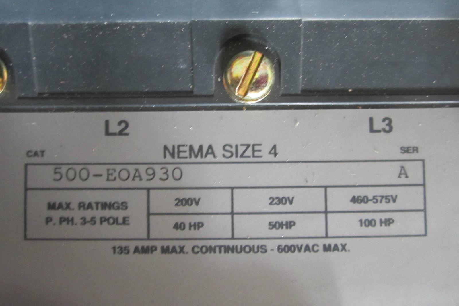 NEW ALLEN BRADLEY 500-EOA-930 CONTACTOR 500EOA930 - Image 3