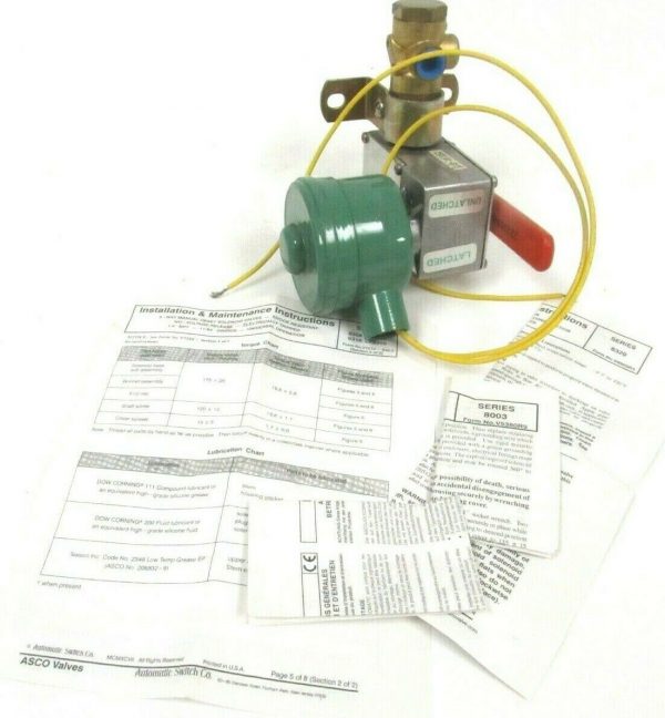 NEW ASCO EFHB8308B40 3 WAY MANUAL RESET SOLENOID VALVE - Image 7