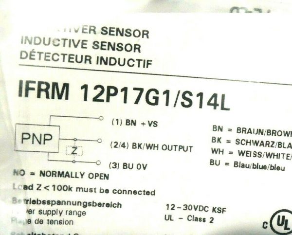 NEW BAUMER ELECTRIC IFRM 12P17G1 / S14L INDUCTIVE SENSOR IFRM12P17G1S14L - Image 3