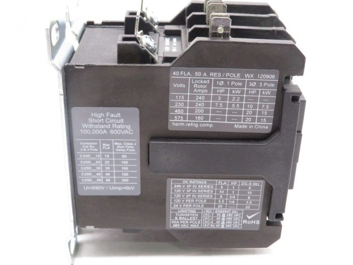 NEW EATON C25DNF340A DEFINITE PURPOSE CONTACTOR SERIES D1 110/120V 50/60HZ - Image 4