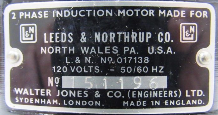 NEW LEEDS & NORTHRUP 017138 INDUCTION MOTOR - Image 5