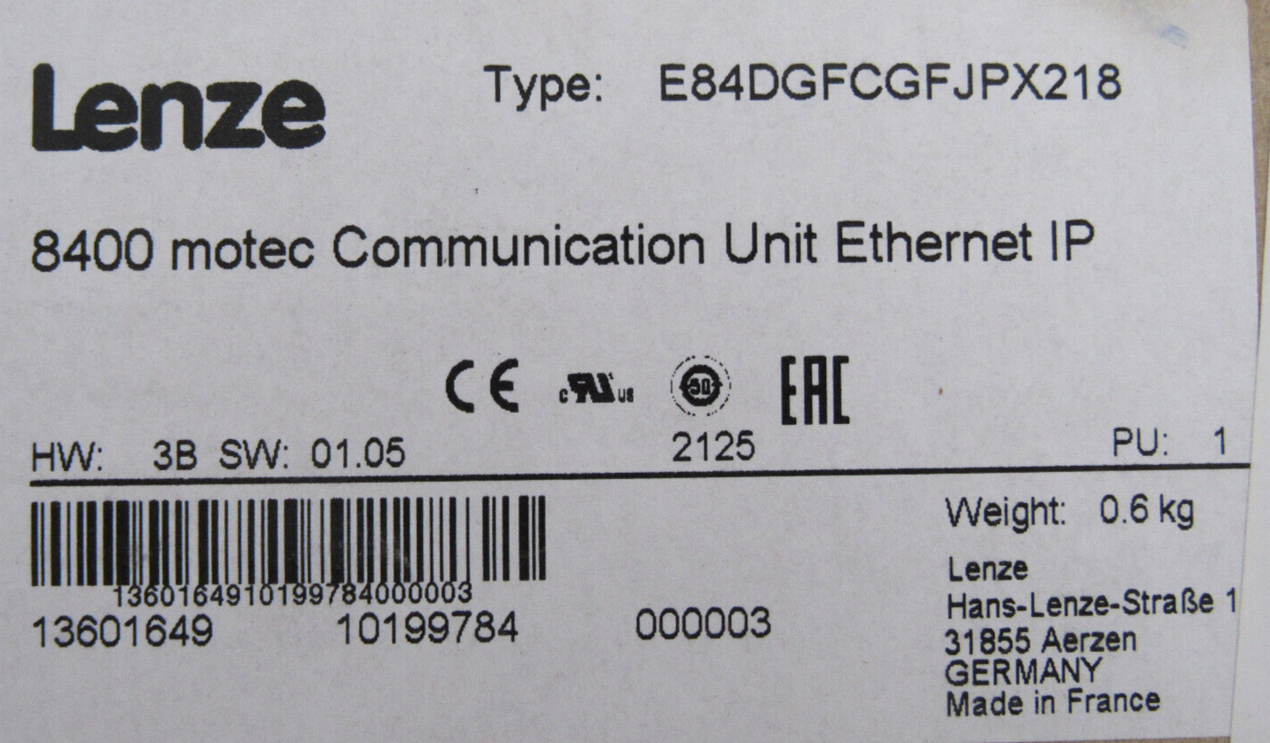 NEW LENZE E84DGFCGFJPX218 COMMUNICATION MODULE - Image 4