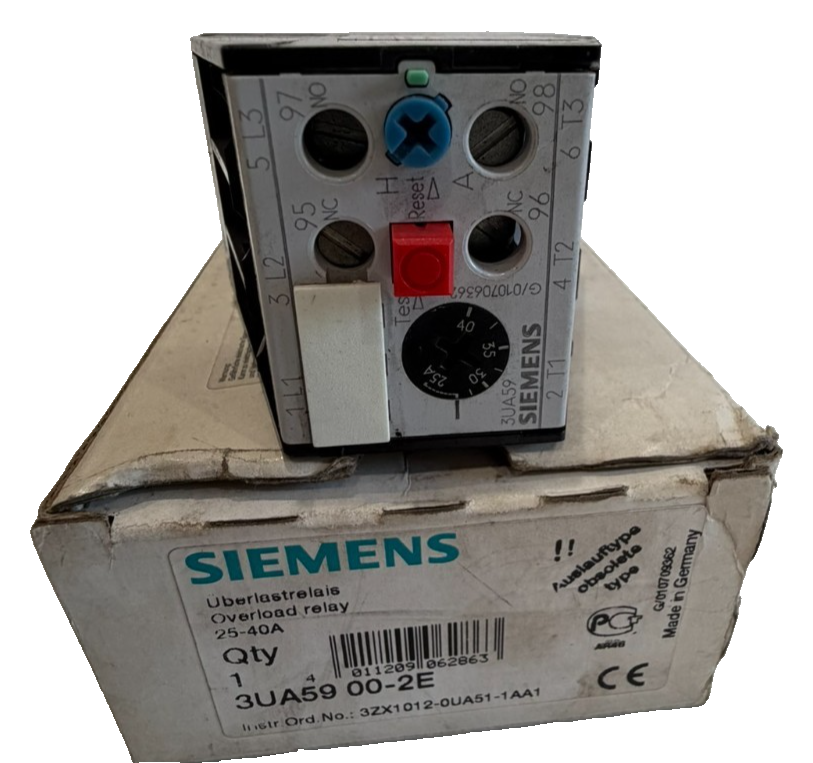NEW SIEMENS 3UA59 00-2E OVERLOAD RELAY 25-40AMP 3UA59002E - Image 3