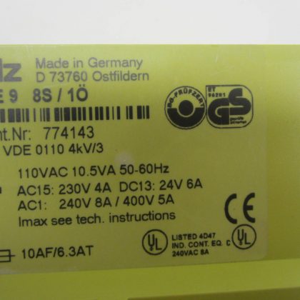 NEW PILZ PZE9-8S/10 SAFETY RELAY PZE98S10