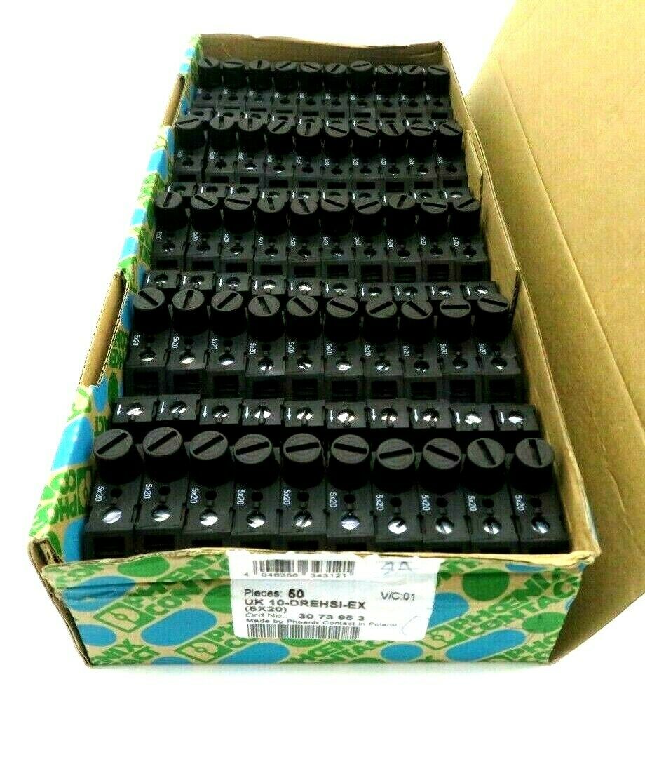 NEW 50PCS. PHOENIX CONTACT UK 10-DREHSI-EX TERMINAL BLOCK 5X20 UK10DREHSIEX - Image 3