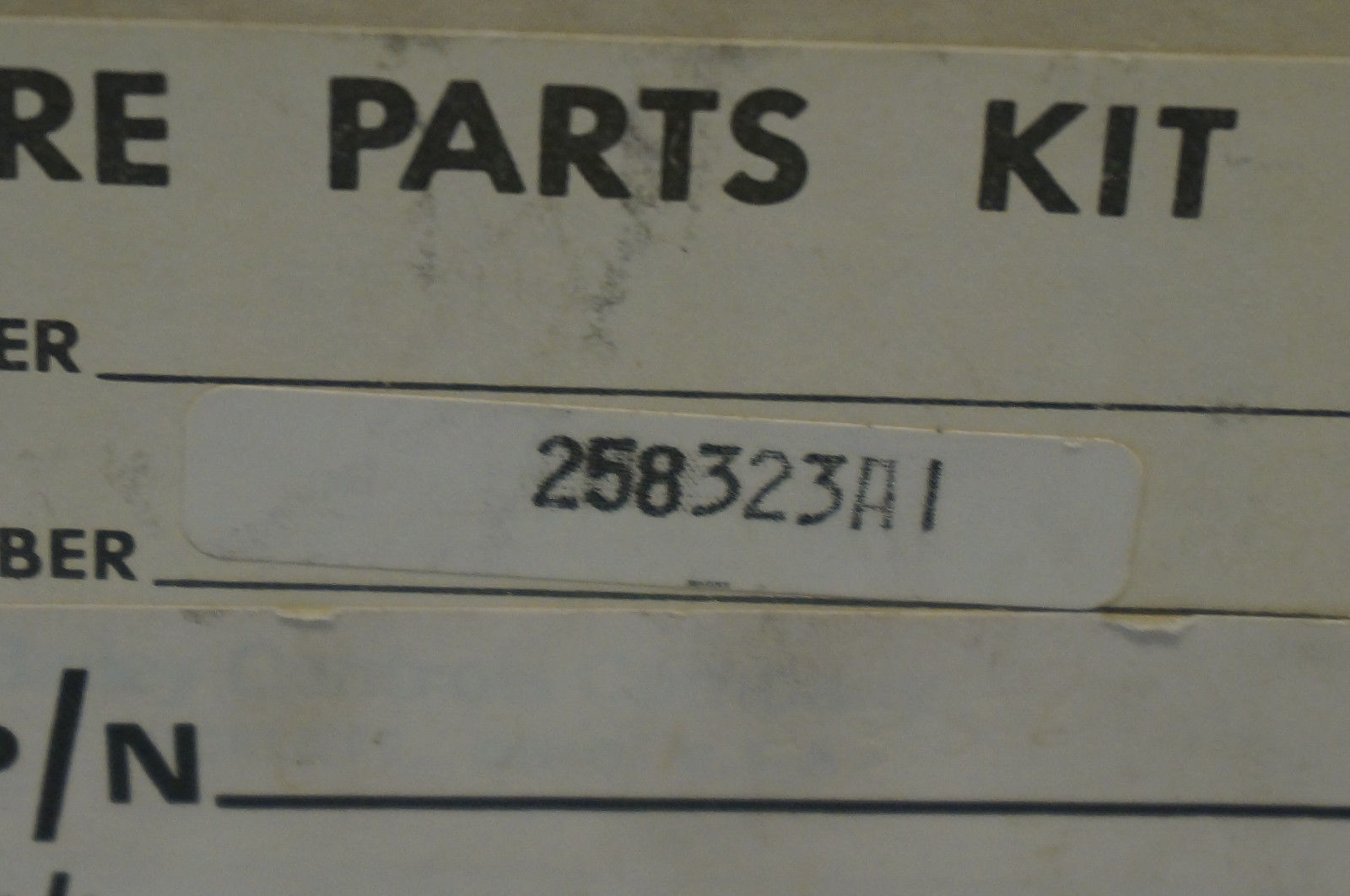 NEW BAILEY CONTROLS 258323A1 SPARE PARTS KIT - Image 4