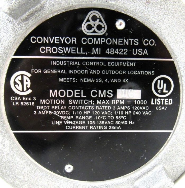 NEW CONVEYOR COMPONENTS CMS-1G MOTION SWITCH CMS1G - Image 4
