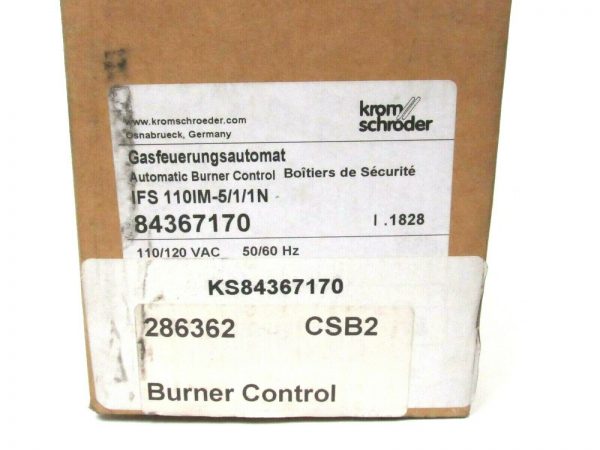 NEW KROM SCHRODER IFS110IM-5/1/1N 84367170 AUTOMATIC BURNER CONTROL IFS110IM511N - Image 3