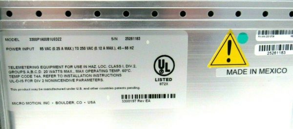 NEW MICRO MOTION 3300P1A00B1UEDZZ CONTROLLER / TRANSMITTER - Image 4