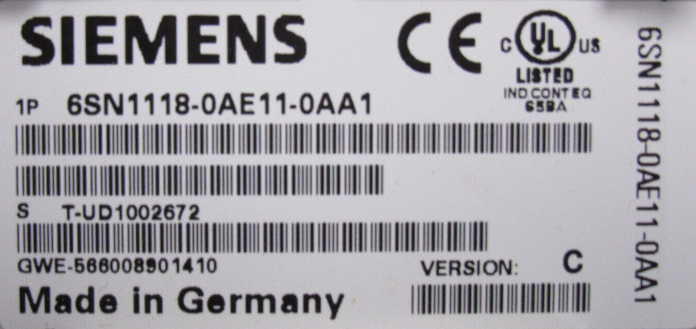 NEW SIEMENS 6SN1118-0AE11-0AA1 CONTROL MODULE 6SN11180AE110AA1 - Image 5