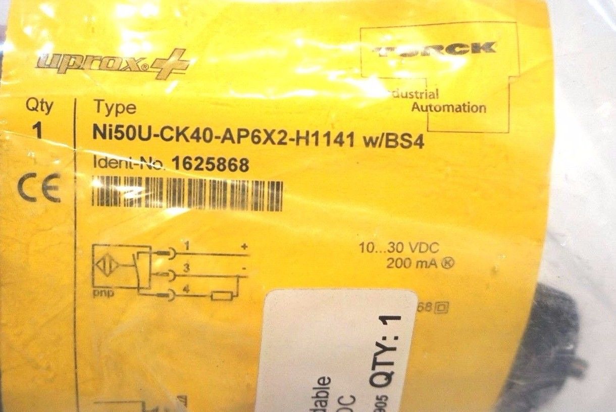 NEW TURCK NI50U-CK40-AP6X2-H1141-W/BS4 PROXIMITY SWITCH NI50UCK40AP6X2H1141WBS4 - Image 3