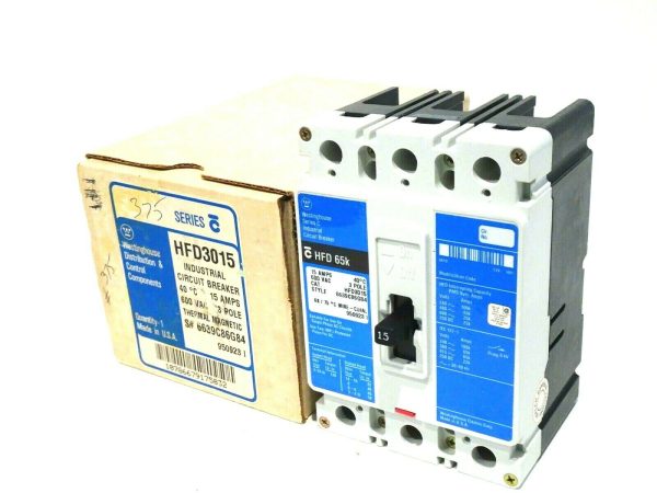 NEW WESTINGHOUSE HFD3015 CIRCUIT BREAKER 6639C86G84 - SB Industrial ...