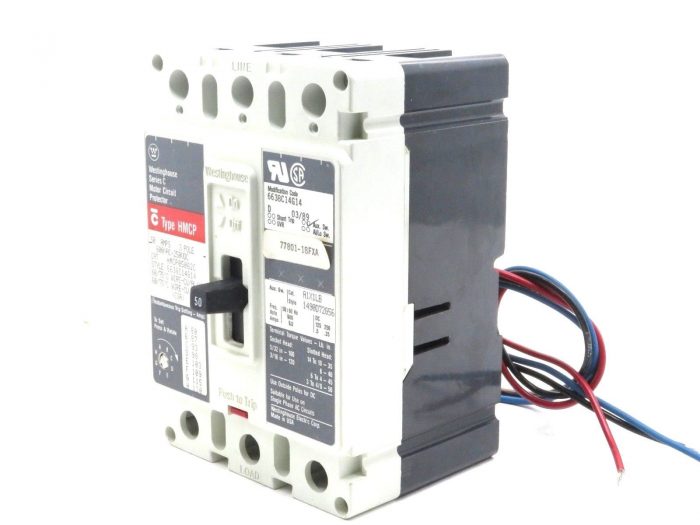 NEW WESTINGHOUSE HMCP MOTOR CIRCUIT PROTECTOR SERIES C 50A 600V 250VDC