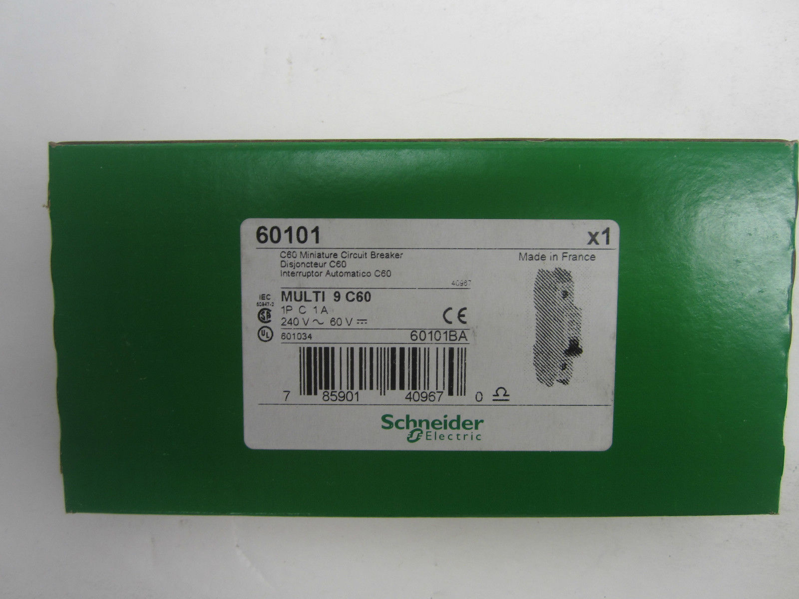 New Schneider Electric 60101 Multi 9 C60 Circuit Breaker
